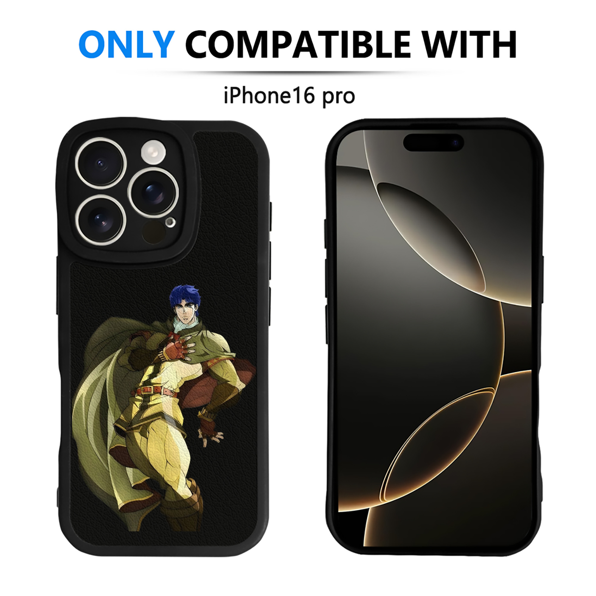 （画像用） ジョジョの奇妙な冒険 /ジョナサン?ジョースター JoJo's Bizarre Adventure Jonathan Joestar 【iPhone 16シリーズ対応】シリコンスマホケース（レザー調） 材質：シリコン